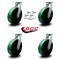 Service Caster 12'' Heavy Duty Green Poly on Cast Iron Caster Set with Swivel Locks , 4PK CRAN-SCC-KP92S1230-PUR-GB-BSL-4 - alternate 5